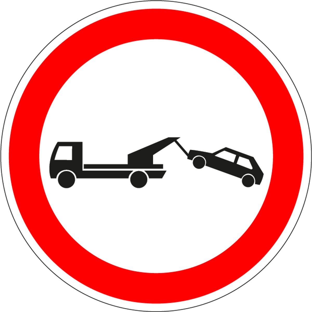 Wegsleepregeling sticker 100 mm