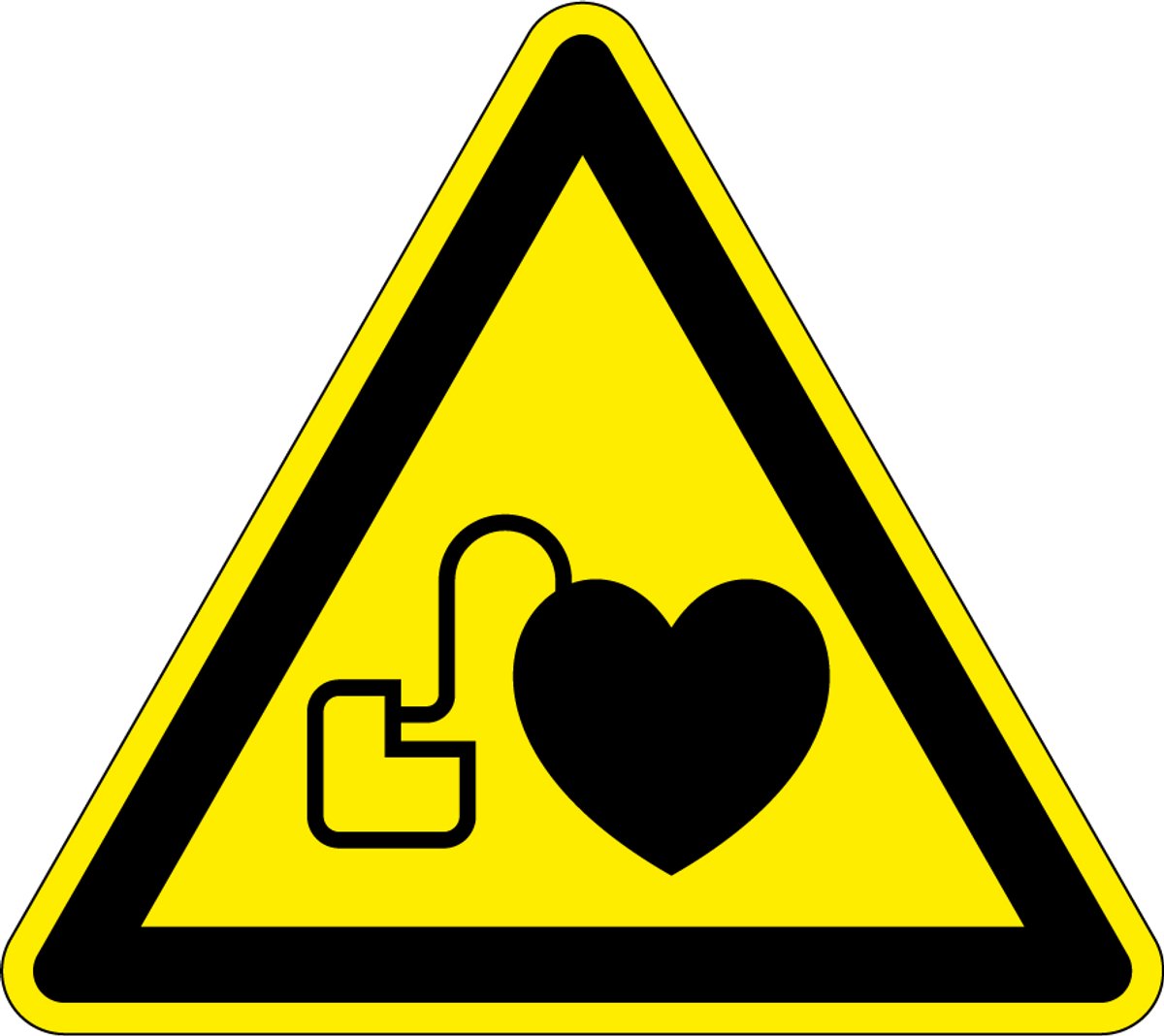Waarschuwingssticker pacemaker 100 mm