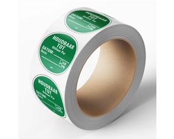 Houdbaar tot sticker, papier, 25 meter per rol 20 mm - 1150 per rol