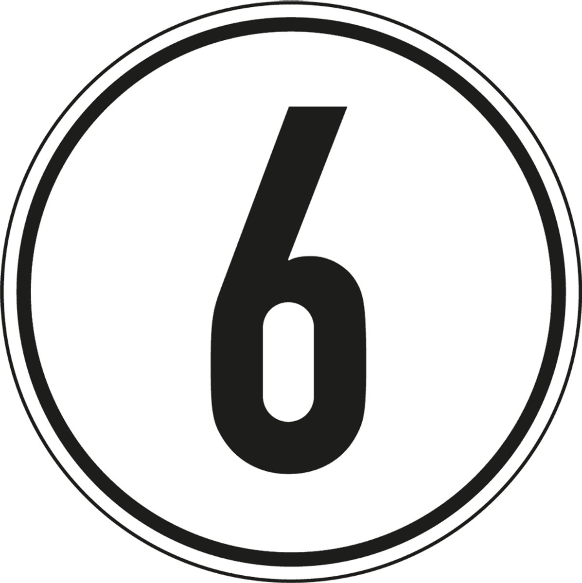 Tempo 6 km sticker 200 mm