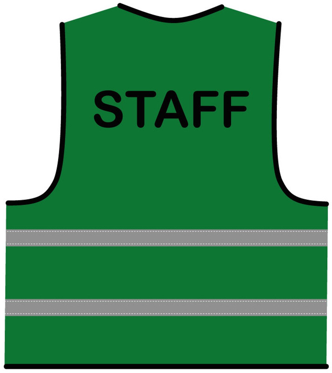 Staff hesje groen