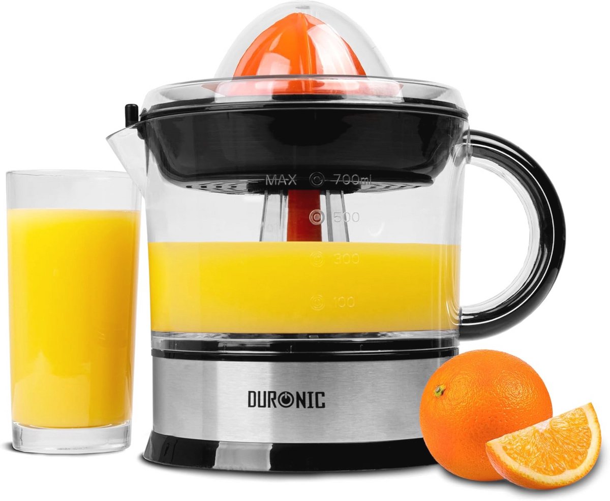 Elektrische Citruspers met 700ml Capaciteit en Dubbele Kegels voor Sinaasappels en Citroenen