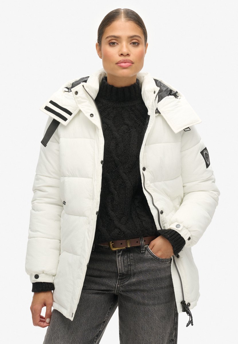 Superdry Gewatteerde Expedition Cocoon jas Dames Gewatteerde jassen New Chalk