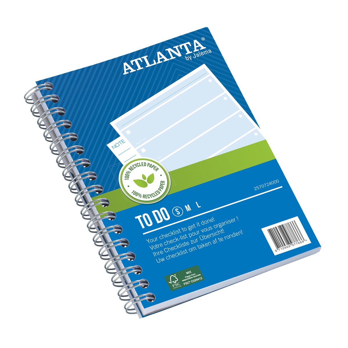 Djois Atlanta Things To Do Small - 100% gerecycled papier - FSC - voordeelpak 5 stuks