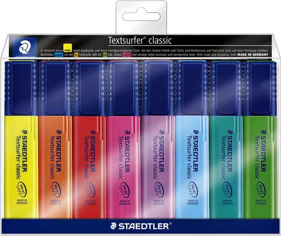 STAEDTLER Textsurfer classic tekstmarker – set 8 st