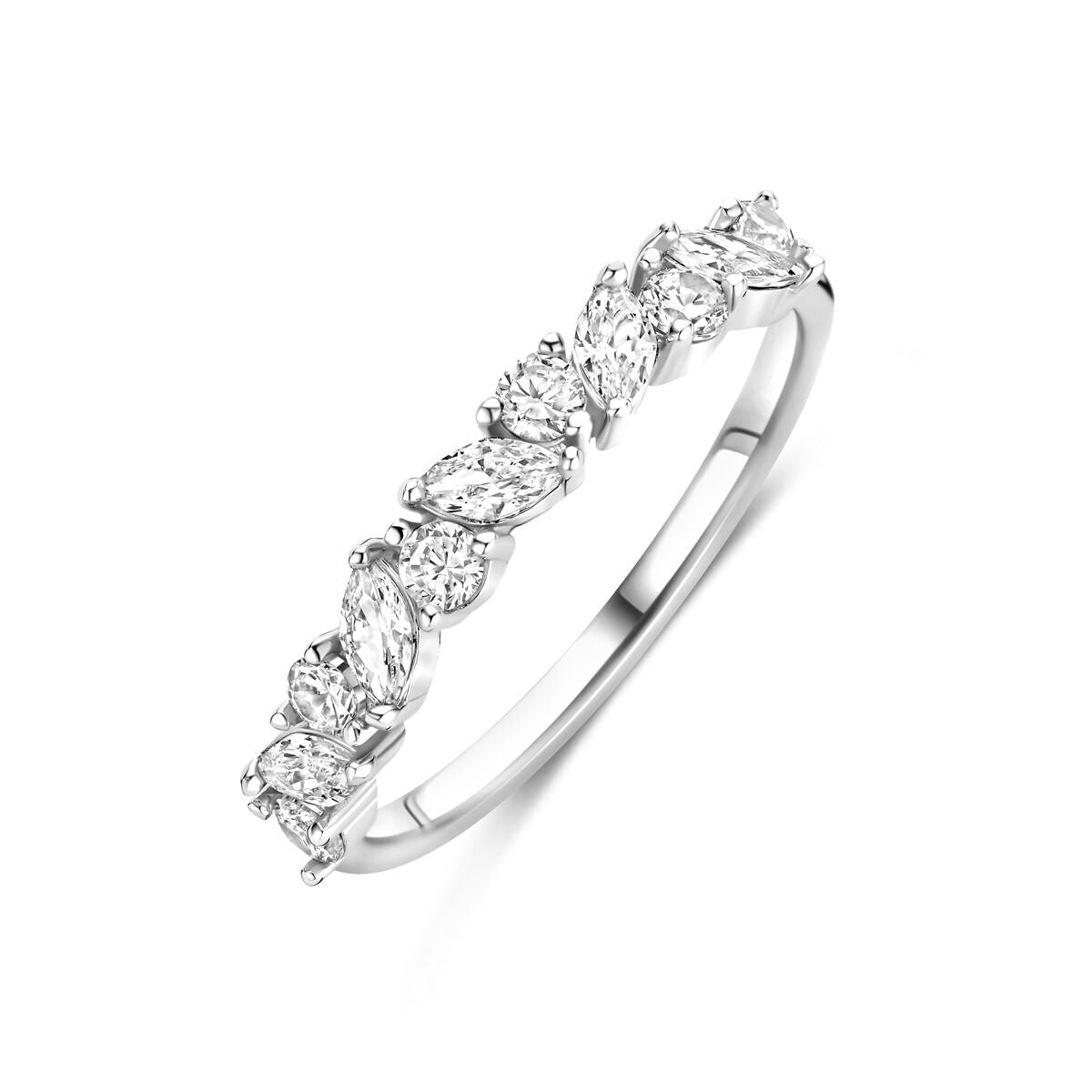 Zilveren Gerhodineerde Ring Zirkonia 1341345