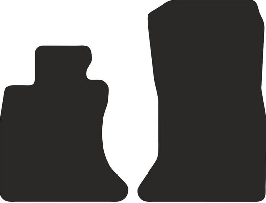 Tapis de voiture noirs pour le côté conducteur et passager.