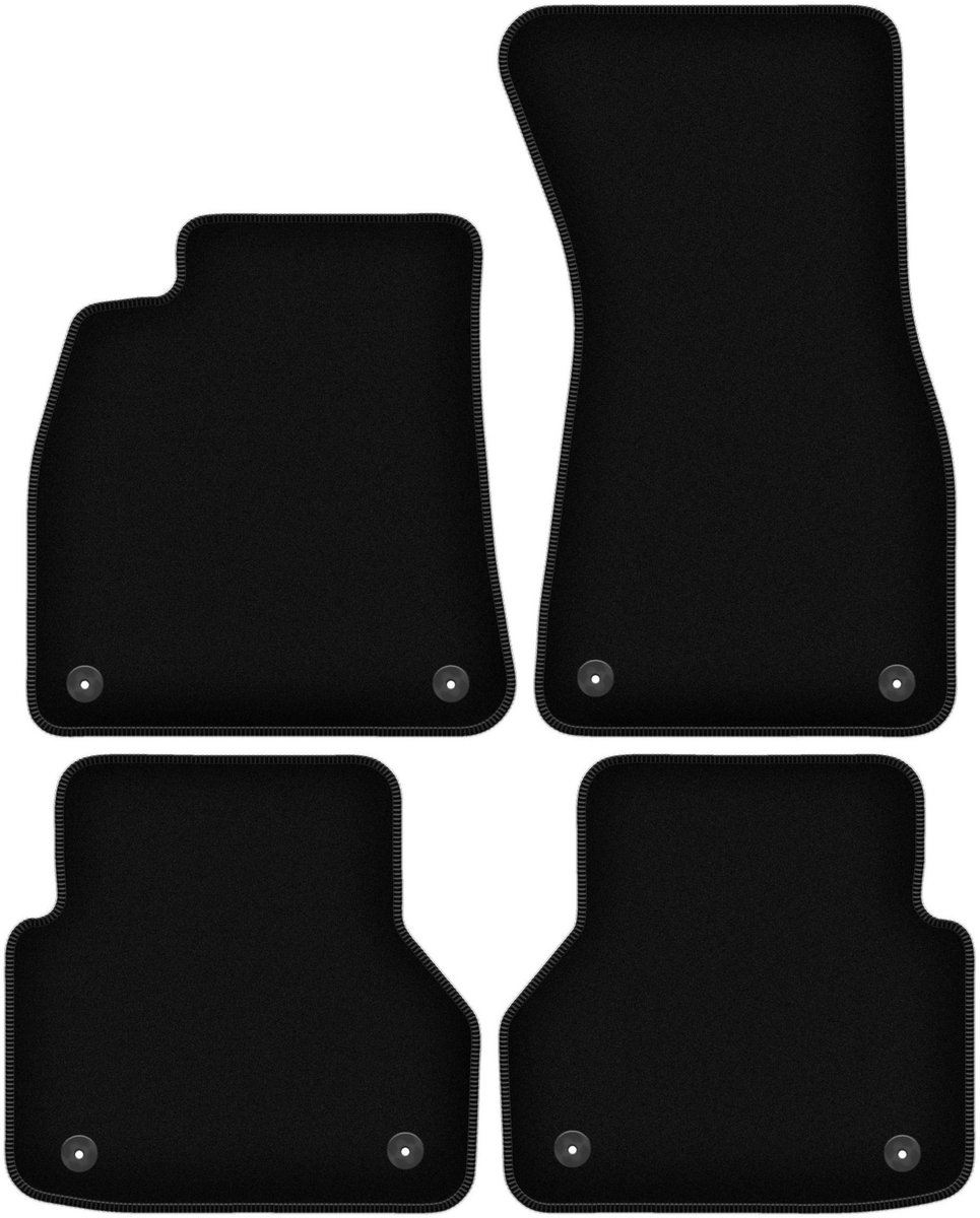 BASIC zwarte veloursmatten voor: Audi A6 C8 avant, stationwagen, sedan (2018-)