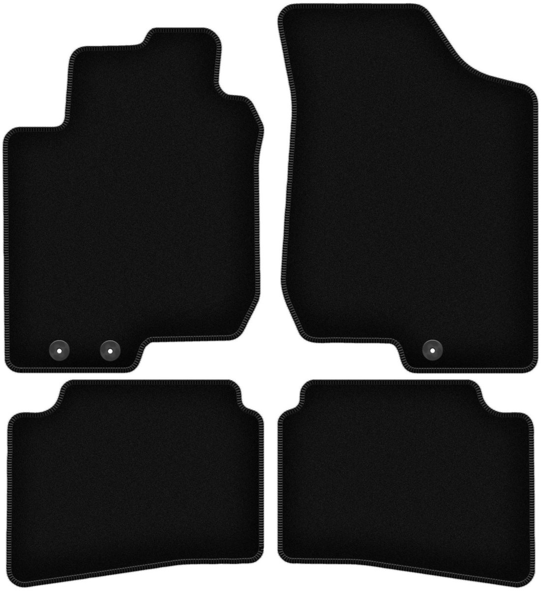 BASIC zwarte veloursmatten voor: Hyundai i30 I hatchback, stationwagen, CW (2007-2012)
