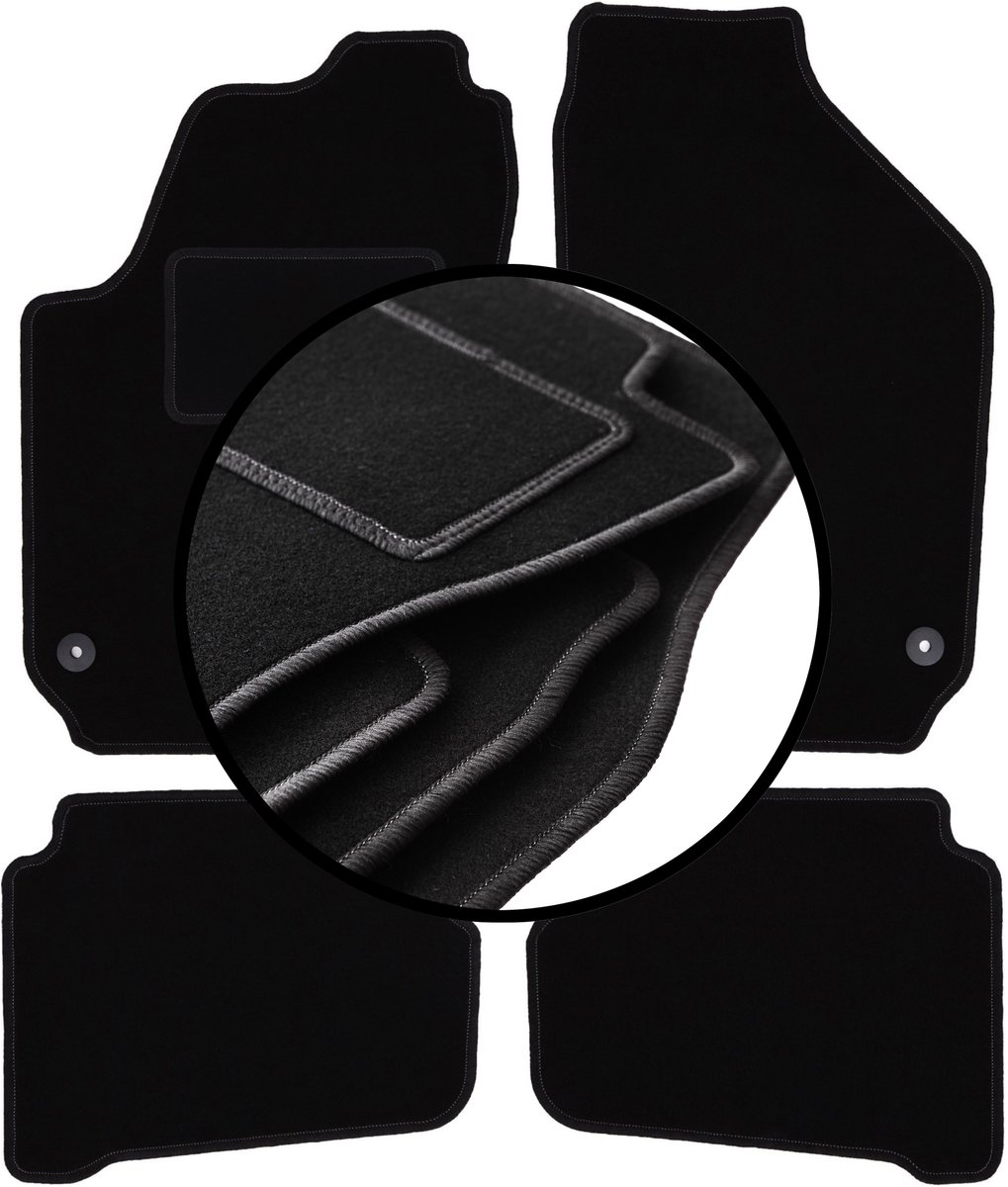 Complete set veloursmatten voor: Volkswagen Fox hatchback (2005-2011)