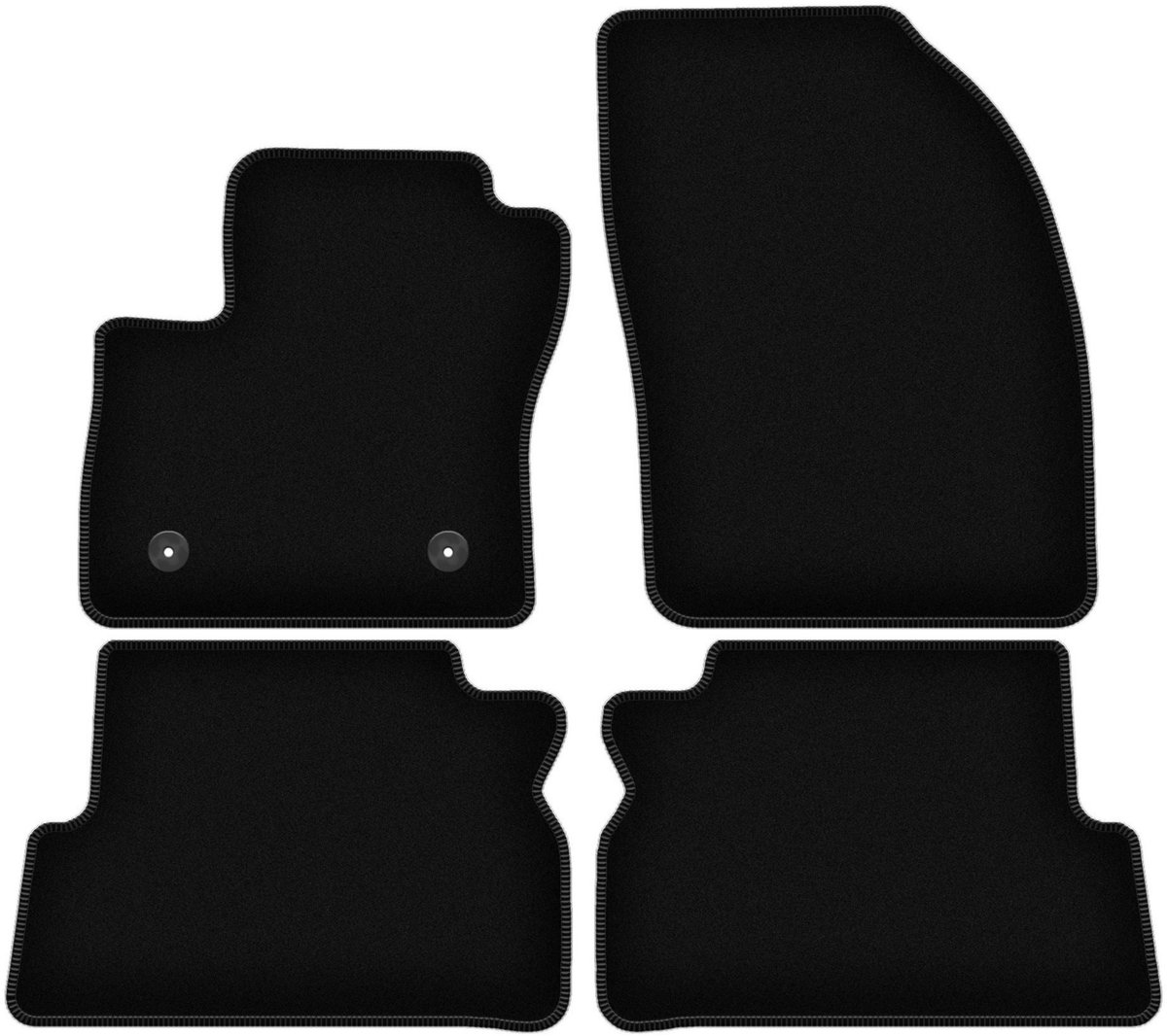 BASIC zwarte veloursmatten voor: Ford Grand C-MAX minivan (2011-2015)
