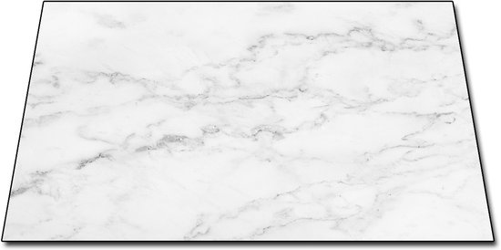 Tapis antidérapant Papillon Inductie Beschermer - 60 x 52 cm - Marbre Wit