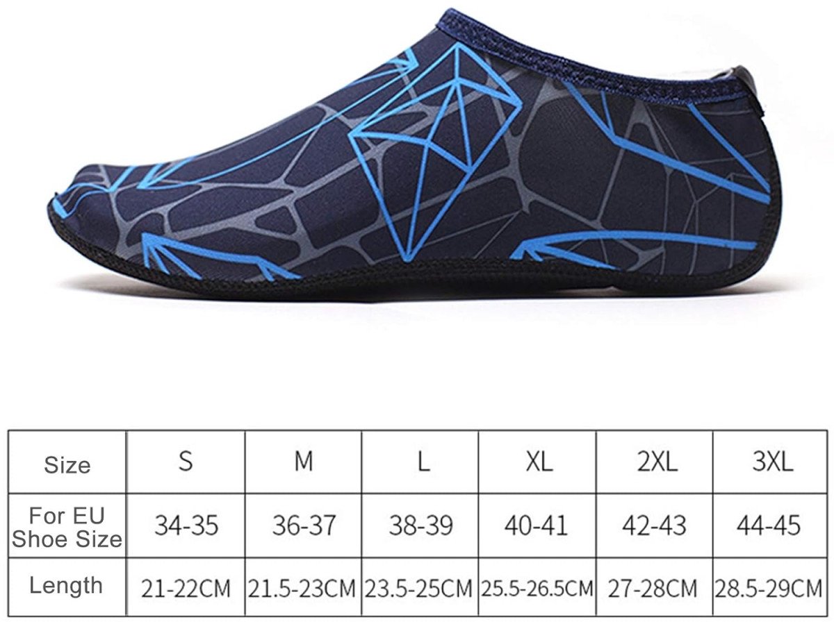Snel drogende zwemschoenen - Ademende strandschoenen - Zachte en lichte schoenen op blote voeten - Anti - Slip Zwemschoenen - Bedrukte duiksokken - Waterschoenen voor Volwassenen - Geschikt voor cruisen, zwemmen, strand, zwembad, surfen — afbeelding 2