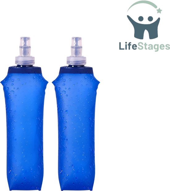 SINOVATI TPU opvouwbare drinkfles, zachte waterfles, BPA-vrije sportfles voor drinkrugzak, fiets, wandelen, joggen, trekking, kamperen en klimmen ( groen, 250 ml