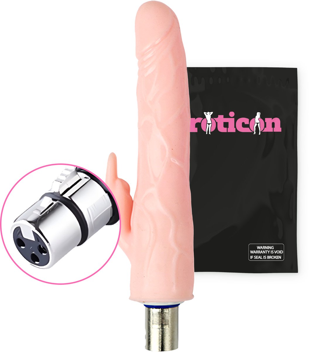 Goedkoopste Eroticon Dildo - Rabbit - 12.5 CM - Opzetstuk voor Eroticon Seks Machine - Accessoire - 3XLR opzetstuk