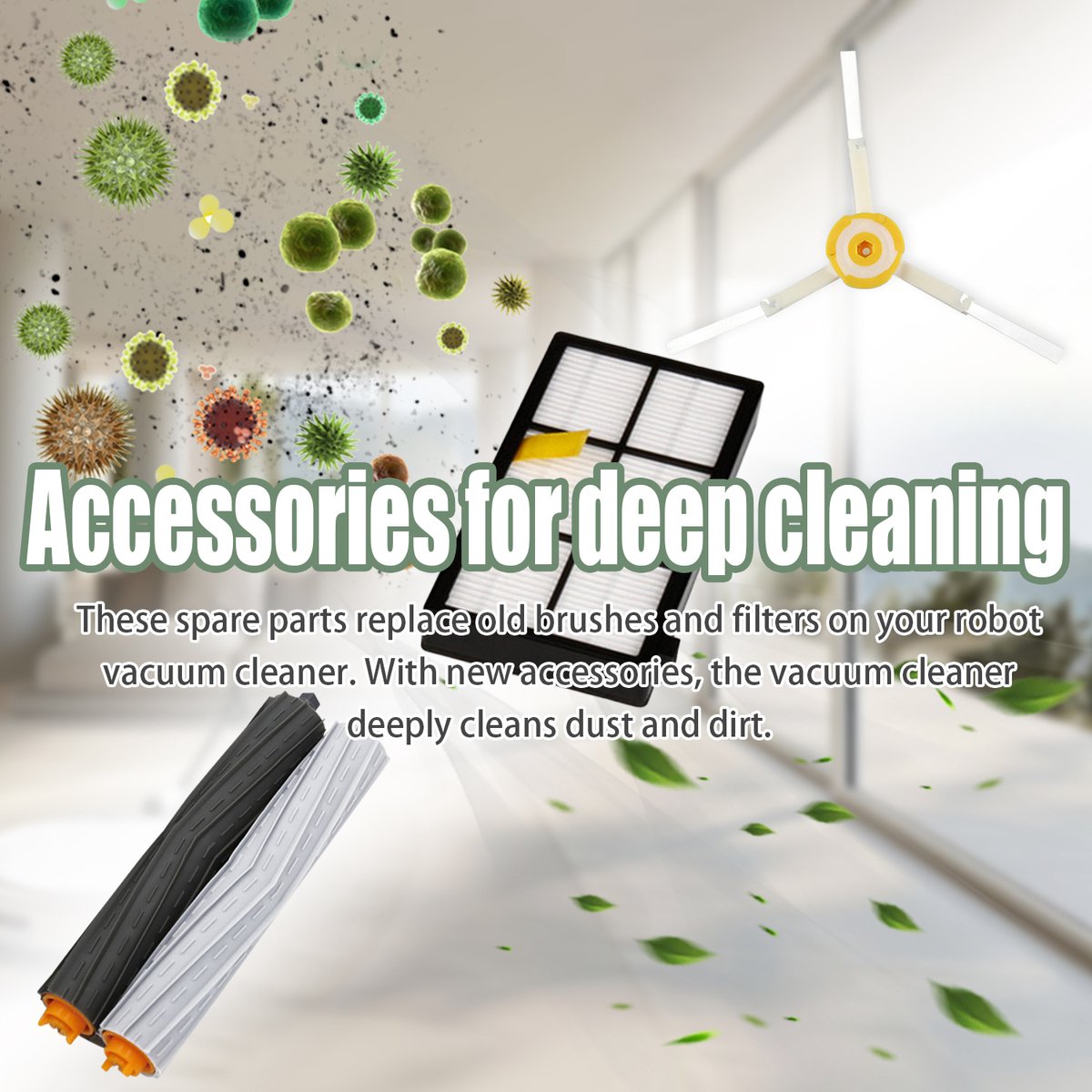 Roomba 800/900 accessoireset met borstels en HEPA-filters thumbnail 5