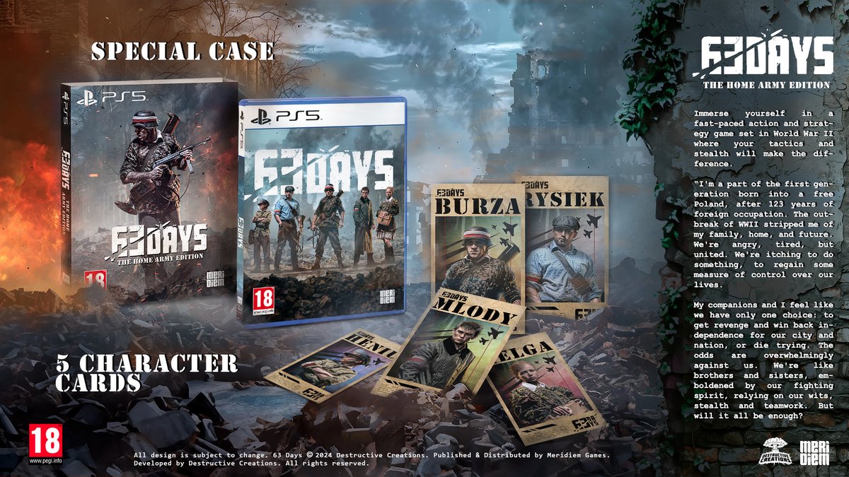 Playstation Games Ps5 63 Days-the Home Army Edition Bruin PAL