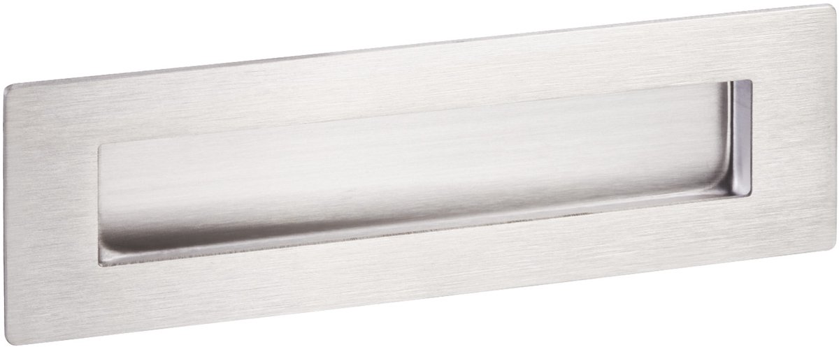 SOTECH Komgreep EL-11 120 x 50 mm geborsteld roestvrij staal Inlaatkom van echt roestvrij staal Meubelgreep voor inbouw