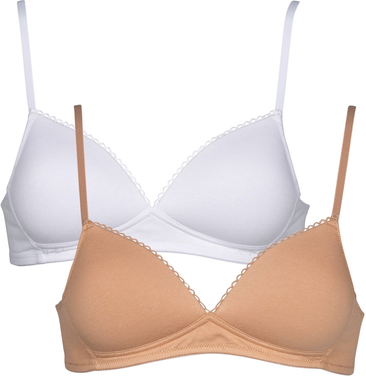 After Eden My Basic 2-pack Dames Beha - Wit/Poeder - Maat 85C