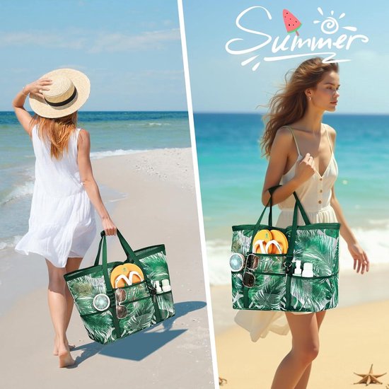 G4Free 35/50/80L strandtas XXL familie & badtas opvouwbaar groot/waterdicht/licht voor winkelen, strandvakantie en zwembaden, 80L G4Free 35/50/80L strandtas XXL familie & badtas opvouwbaar groot/waterdicht/licht voor winkelen, strandvakantie en zwembaden, 80L
