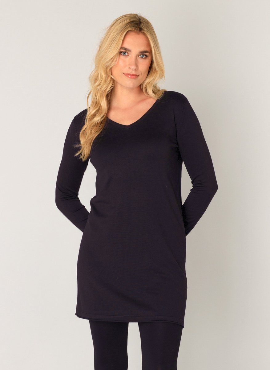BASE LEVEL Yola Long Tuniek - Dark Blue - maat 40