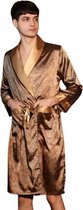 Livano Satijnen Badjas Heren - Kimono - Kamerjas - Satijn - Ochtendjas - Pyjama - Maat S