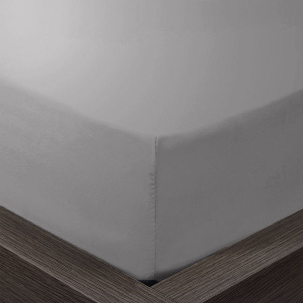 Beau Maison | Hoeslaken 100% Hoogwaardig Katoen - Grijs - 90x200 + 35cm
