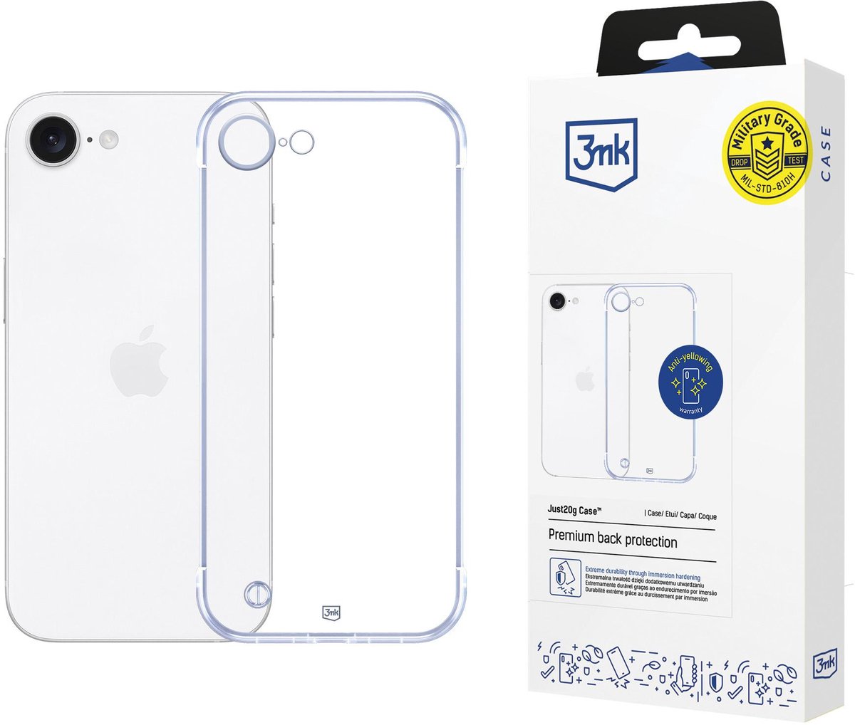 3Mk Hoesje Voor Apple Iphone 16E Just20G Transparant Met Bumperbescherming