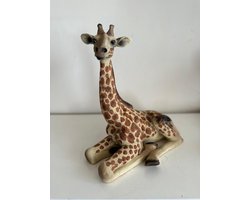 Goodyz- Jungle dieren- Giraf- Liggend - Mini Giraf- 35cm hoog - Orginele kleur