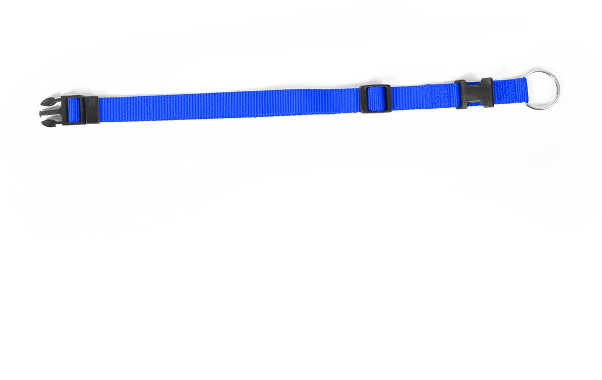 Duvo+ Nylon halsband verstelbaar Blauw 40/65 cm - 25 mm