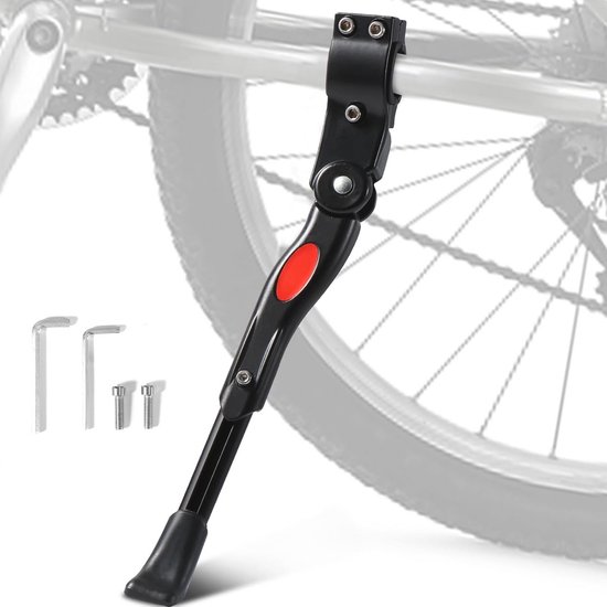 Alliage aluminium réglable béquille noire pour vélos VTT 24 26 28