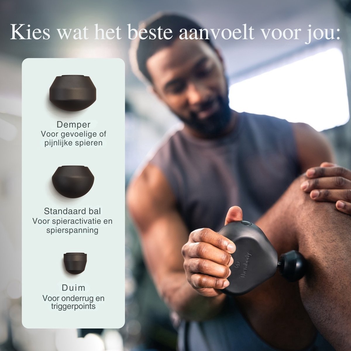 Afbeelding 2 van Therabody Theragun mini 3.0 - Massage Gun - 3 Opzetstukken - Draagbaar - Krachtig Massage Apparaat