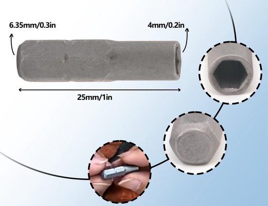 GEDORE Bit-Adapter für 1/4 Knarre, Einfacher Bit-Wechsel