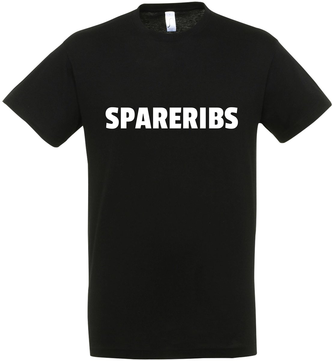 Spareribs T-shirt - Ongezond Eten - Heren Dames Unisex - Grappig T-shirt - Origineel Cadeau - Friet - Patat - Spare Ribs - Shoarma - cadeau - Funny - Fastfood - Maat L