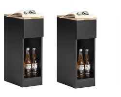 SoBuy Nachtkastje Set van 2 – Smalle Bijzettafels met Lad...