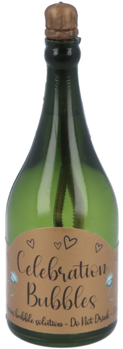 Henbrandt Bruiloft bellenblaas - 96x stuks - champagnefles van 9 cm - huwelijk versiering
