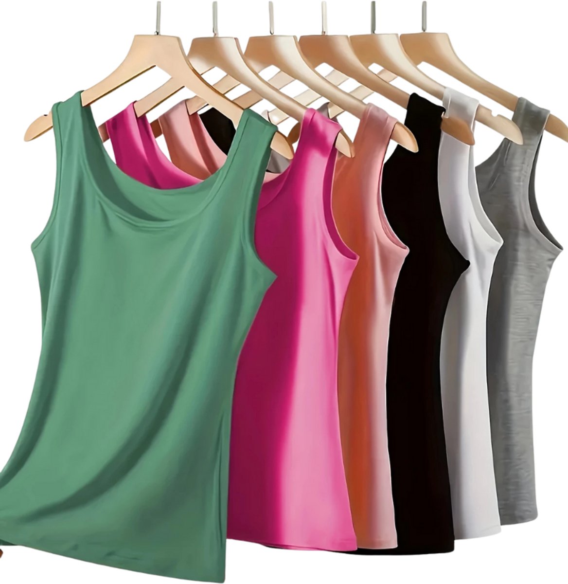 Nivard Topje Dames - Kleding - Shirt - Blouse - Kort - Volwassen - 6 Pcs - Gemengd