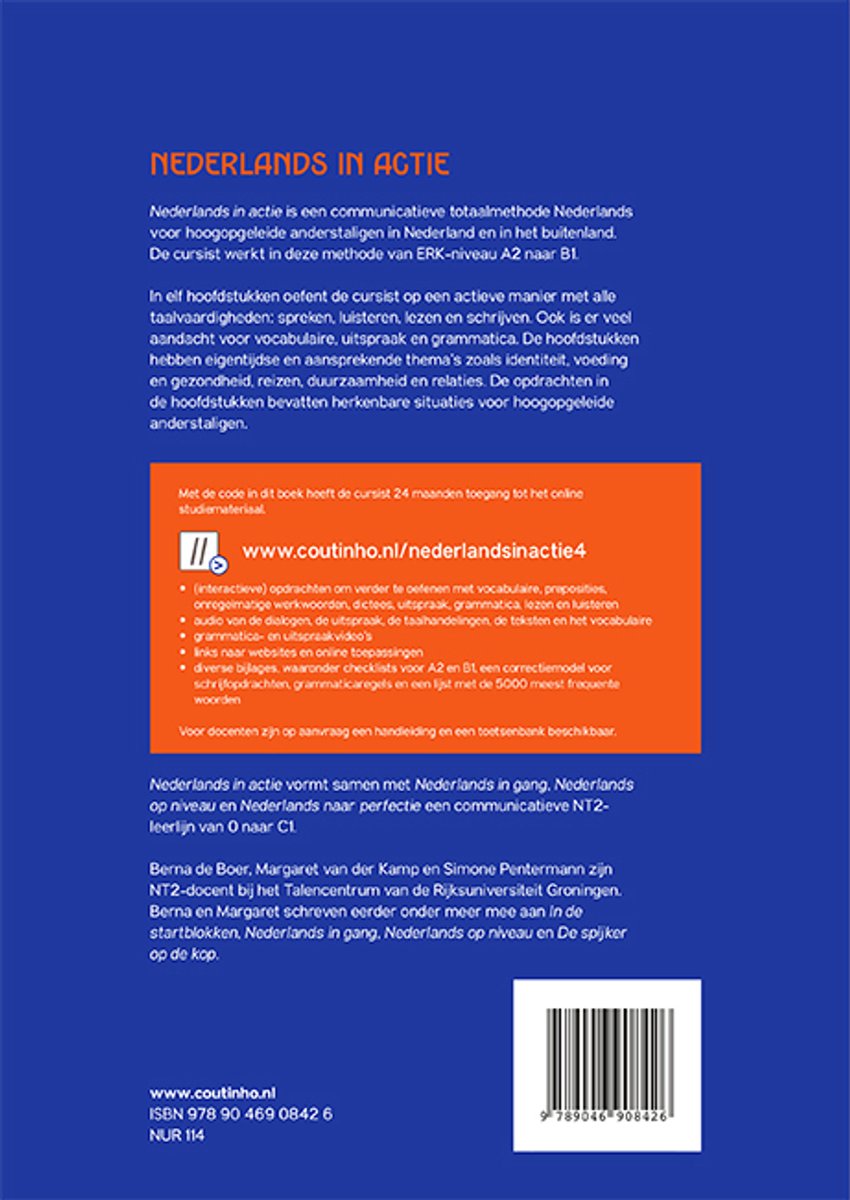 Nederlands in actie - back cover