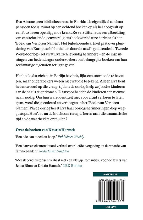 Boekcover met de titel 'Het boek van verloren namen'.