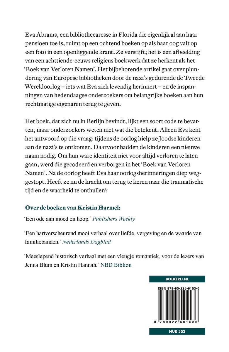 Boekcover met de titel 'Het boek van verloren namen'.