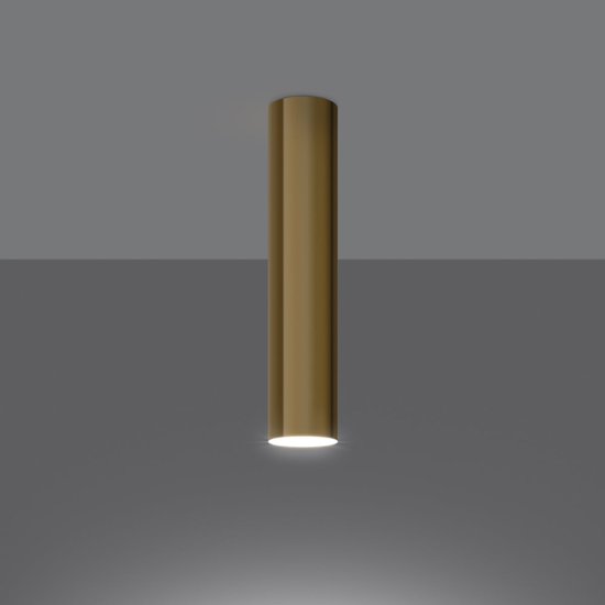 Plafonnier Sollux Lighting Lagos - 30x6x6cm - GU10 - doré brillant - acier