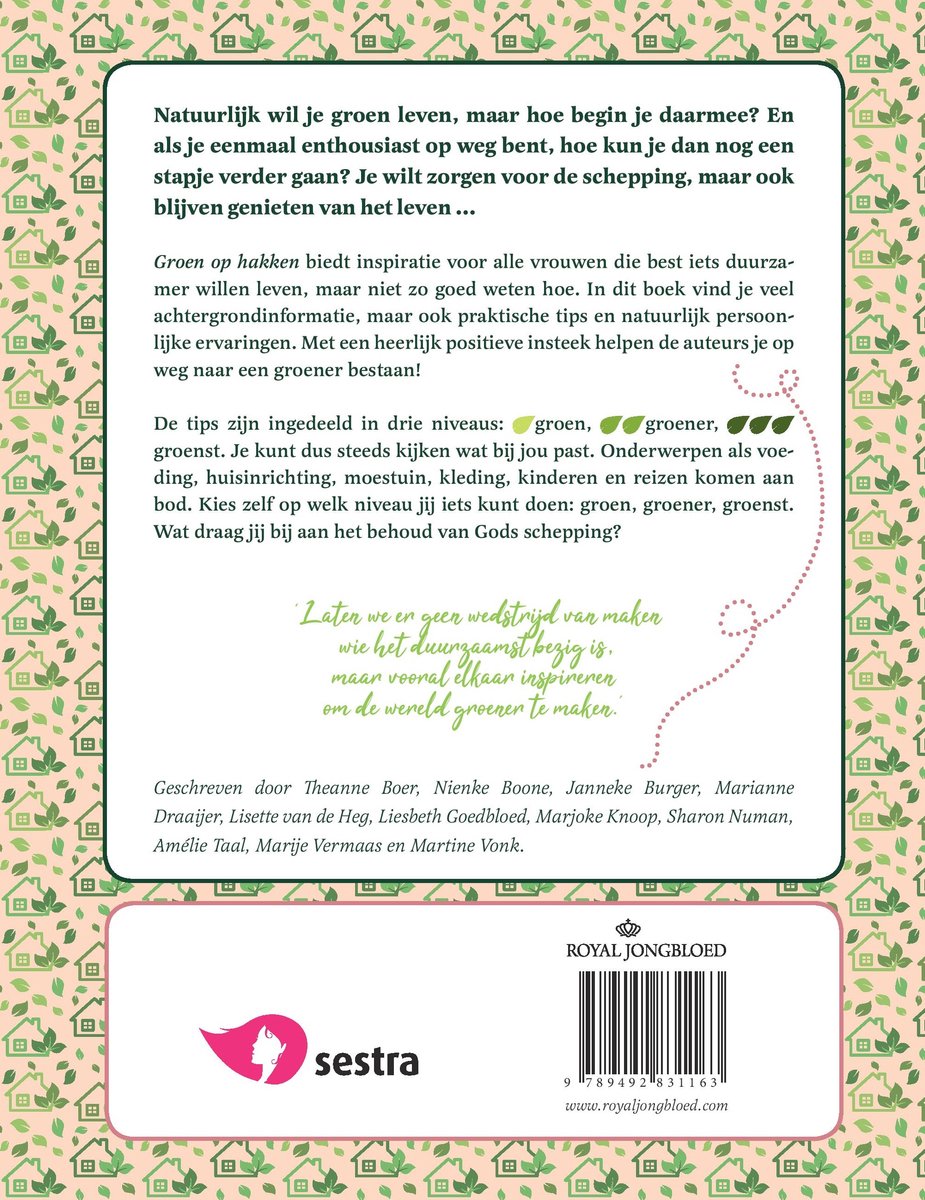 Groen op hakken - back cover