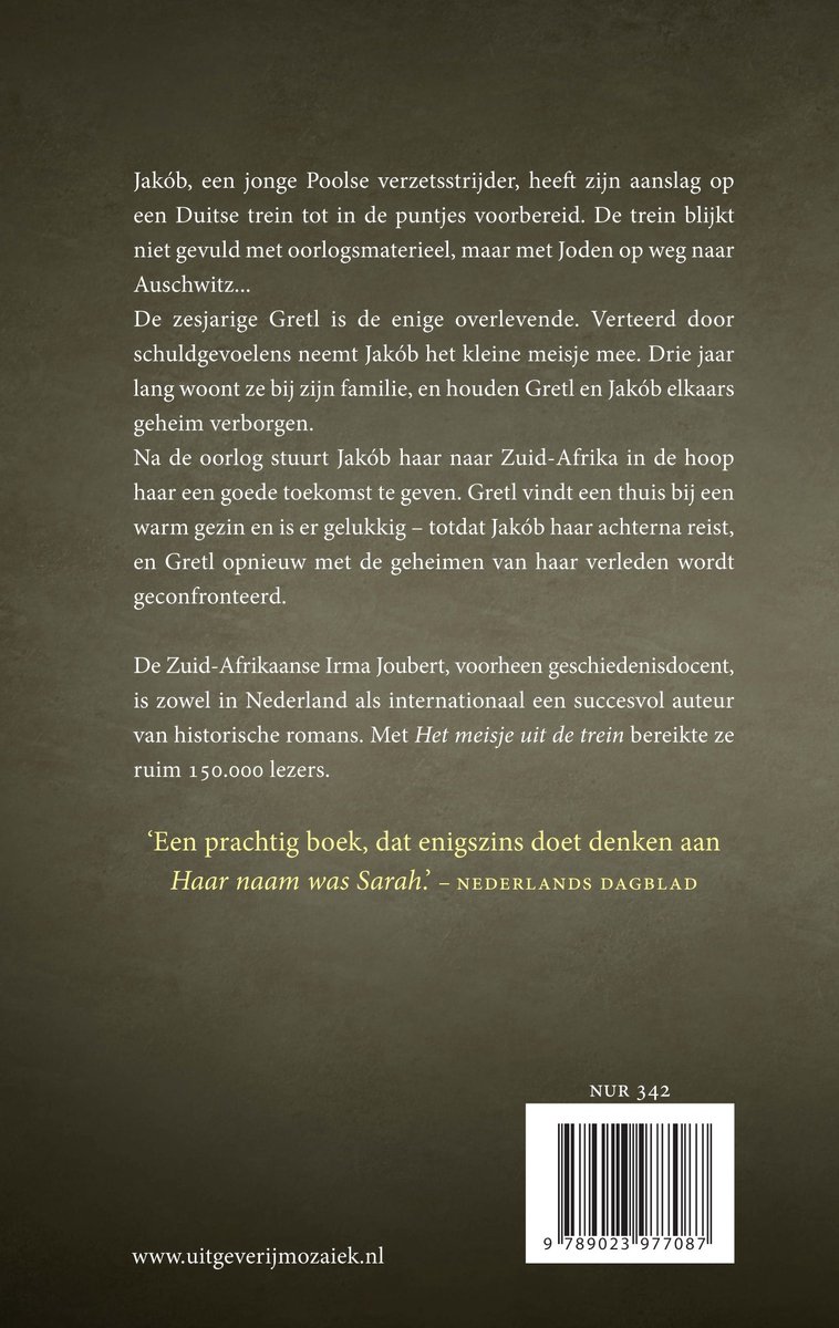 Het meisje uit de trein - back cover
