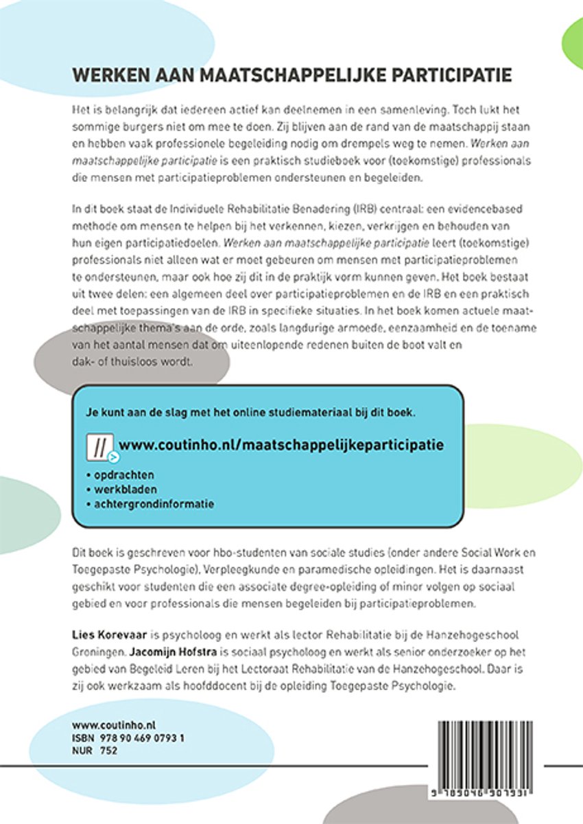 Werken aan maatschappelijke participatie - back cover