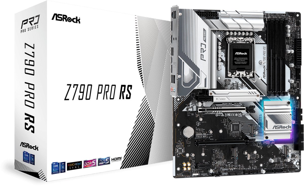 ASROCK Z790 Pro RS - Moederbord - ATX - Socket LGA1700 - Intel Z790 - DDR5