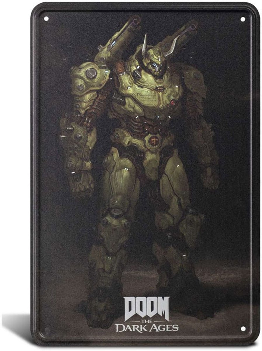 DEVplus Doom The Dark Ages Metal Sign Atlan 20 x 30 cm Tin signs