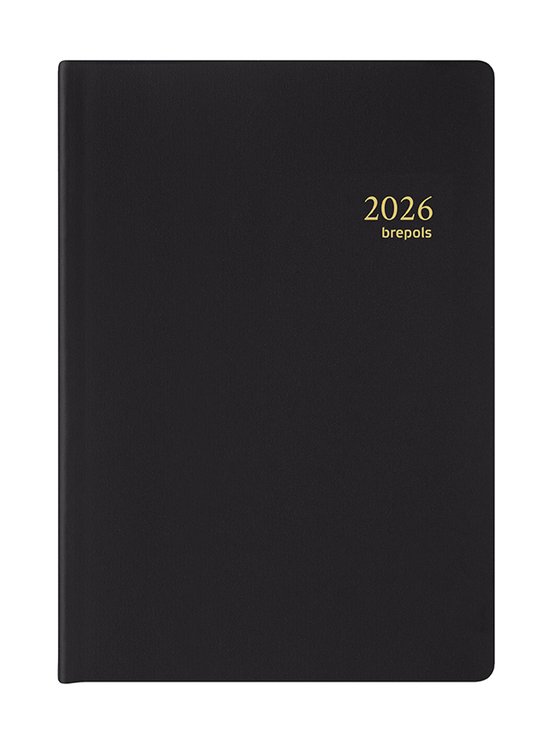 Brepols agenda 2026 - ARMADA [0.931] - SETA - 1 week op 2 pagina's - Weekoverzicht - Zwart - 7.1 x 10.2 cm