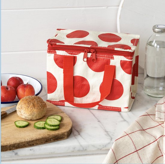 Rex London Spotlight - Koeltasje/ Lunchtasje - Red on White — afbeelding 3