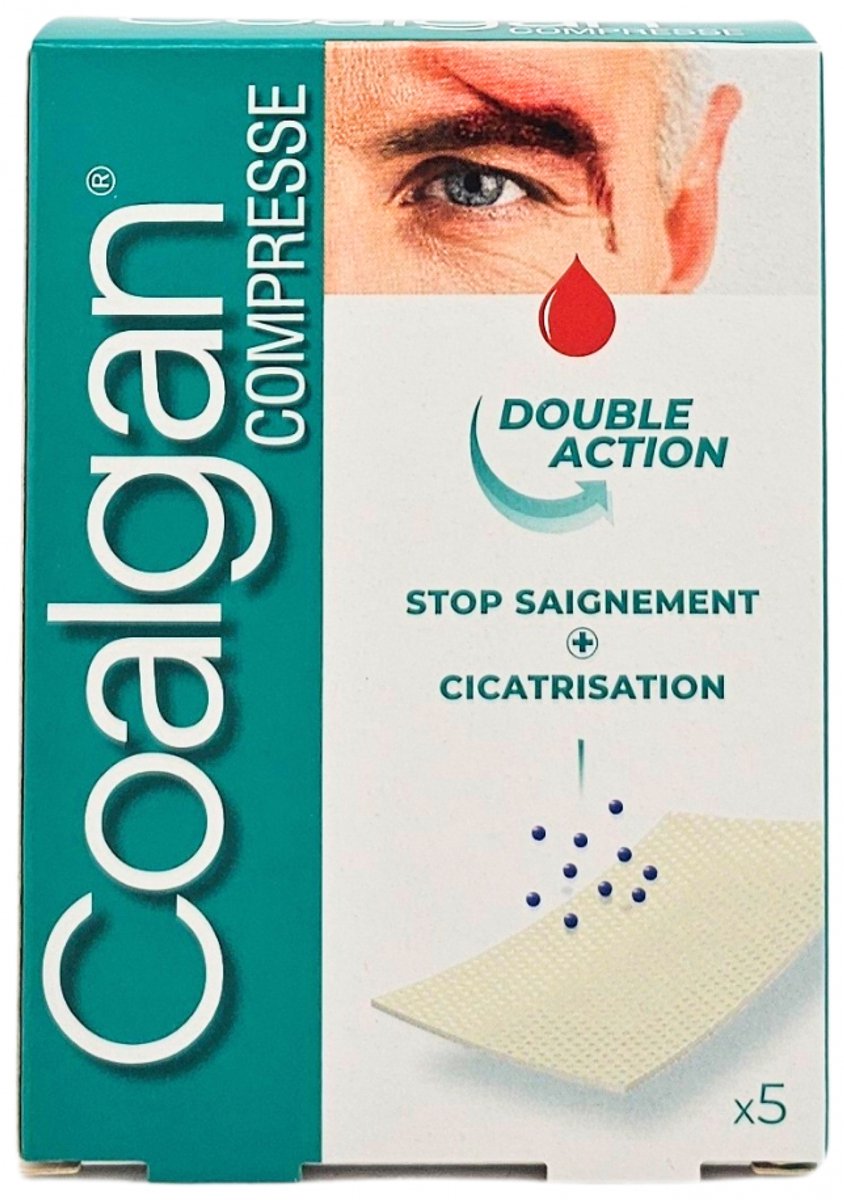 Goedkoopste Coalgan Stop Bloeding & Genezing Actie 5 Steriele Kompressen