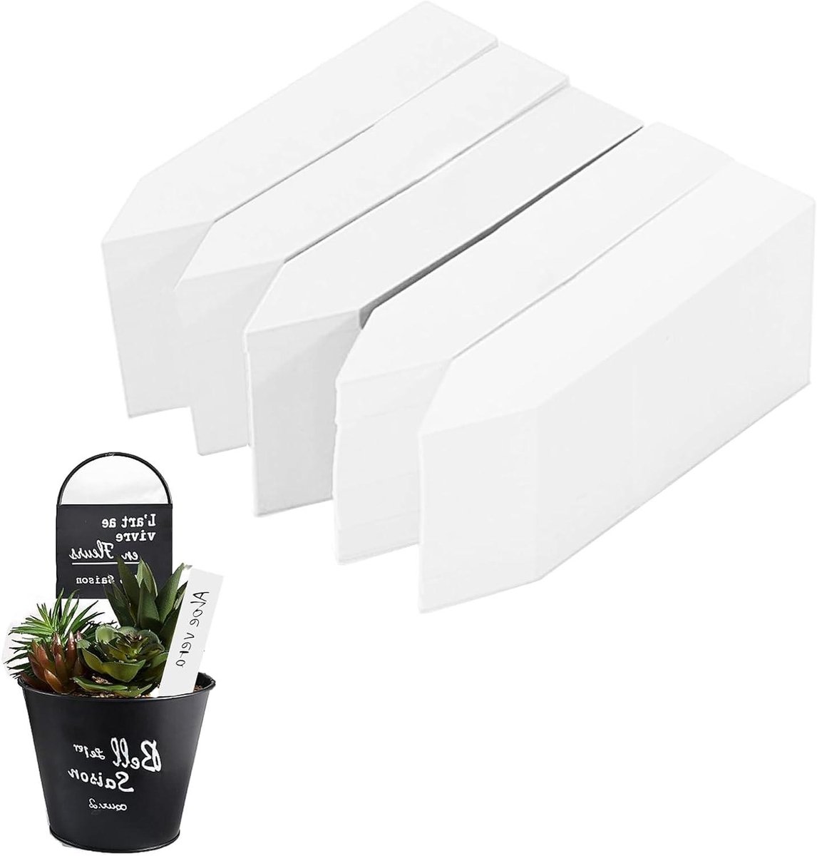 500 stuks Plantenetiketten Sign Seed Labels - Plastic insteeketiketten voor planten - Voor het markeren van de groei en onderscheiding van planten